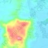 Mapa topográfico Gunung Butak, altitud, relieve