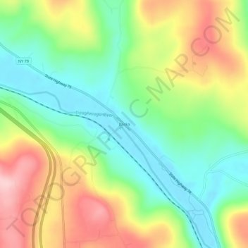 Mapa topográfico Itaska, altitud, relieve