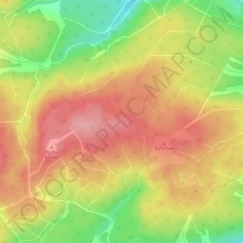 Mapa topográfico Robin's Knowe, altitud, relieve