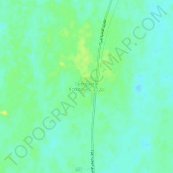 Mapa topográfico Guerguerat, altitud, relieve