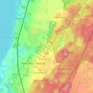 Mapa topográfico Trumpf, altitud, relieve
