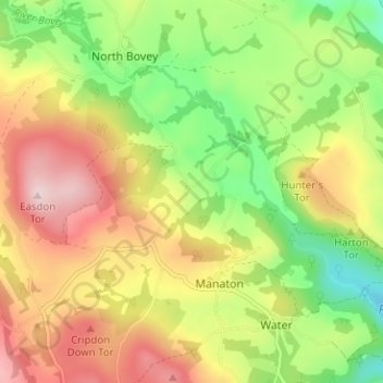 Mapa topográfico Langstone, altitud, relieve
