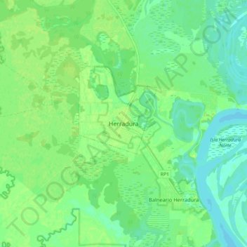 Mapa topográfico Herradura, altitud, relieve
