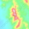 Mapa topográfico Cerro la Tinaja Alta, altitud, relieve