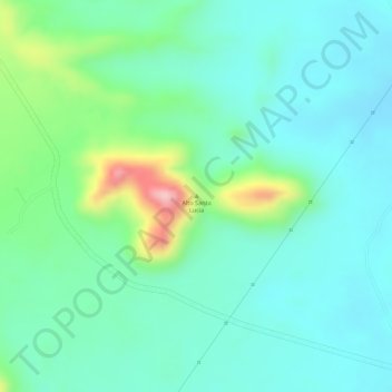 Mapa topográfico Alto Santa Lucia, altitud, relieve