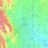 Mapa topográfico Fort Collins, altitud, relieve