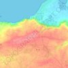 Mapa topográfico Lanrivan, altitud, relieve