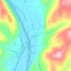 Mapa topográfico Sheshequin, altitud, relieve