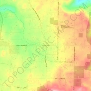 Mapa topográfico Beavercreek, altitud, relieve