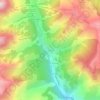 Mapa topográfico La Foux, altitud, relieve