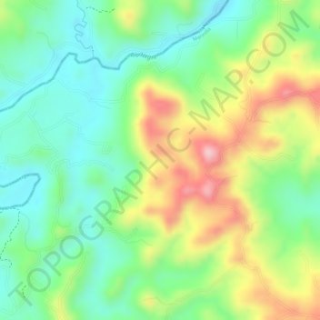 Mapa topográfico Vella Vista, altitud, relieve