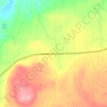 Mapa topográfico Watton, altitud, relieve