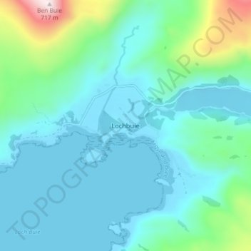 Mapa topográfico Lochbuie, altitud, relieve