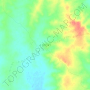 Mapa topográfico La Ventura, altitud, relieve