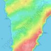 Mapa topográfico Pen-ar-Guer-est, altitud, relieve