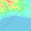 Mapa topográfico Nalundan, altitud, relieve