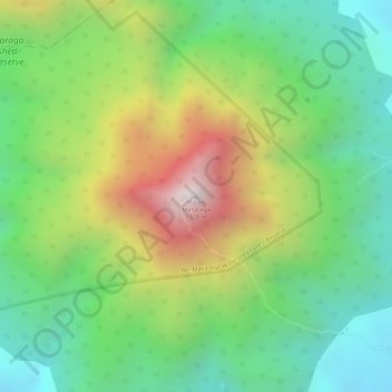Mapa topográfico Mount Masaraga, altitud, relieve