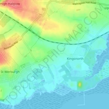 Mapa topográfico Beluncle, altitud, relieve