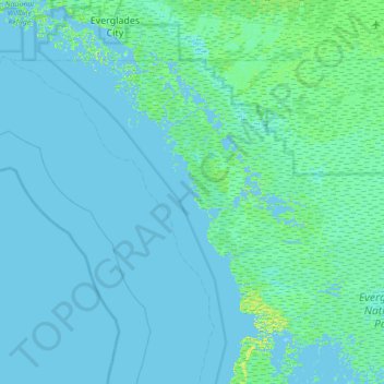Mapa topográfico Wood Key, altitud, relieve
