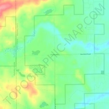 Mapa topográfico Curtisville, altitud, relieve