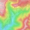 Mapa topográfico Les Nonières, altitud, relieve