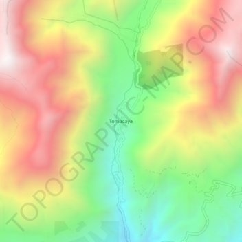 Mapa topográfico Tomacaya, altitud, relieve