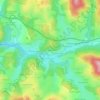Mapa topográfico Mallaret, altitud, relieve