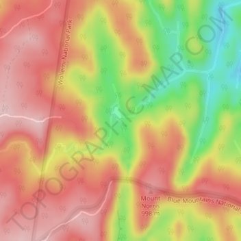 Mapa topográfico Deep Pass, altitud, relieve