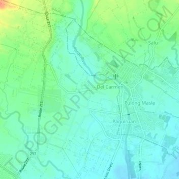 Mapa topográfico Benedicto, altitud, relieve