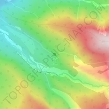Mapa topográfico Ramona Falls, altitud, relieve