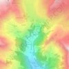 Mapa topográfico Glassier, altitud, relieve