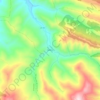 Mapa topográfico Vadillos, altitud, relieve