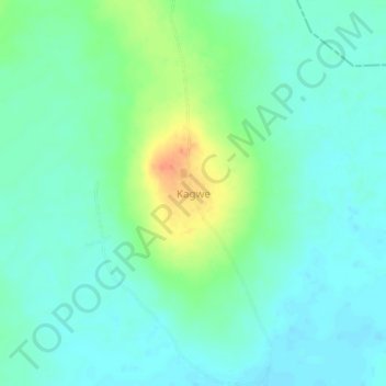 Mapa topográfico Kagwe, altitud, relieve