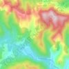 Mapa topográfico Les Aigladines, altitud, relieve