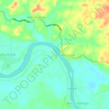 Mapa topográfico Pulau Sipan, altitud, relieve