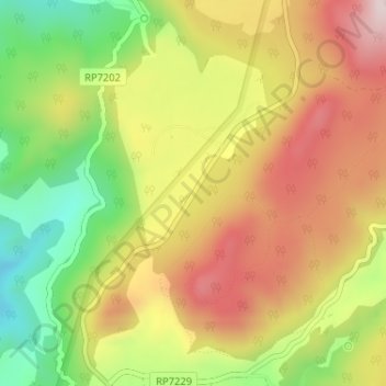 Mapa topográfico Ifrane forêt, altitud, relieve