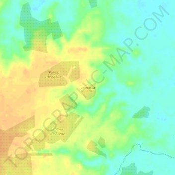 Mapa topográfico La Silicia, altitud, relieve