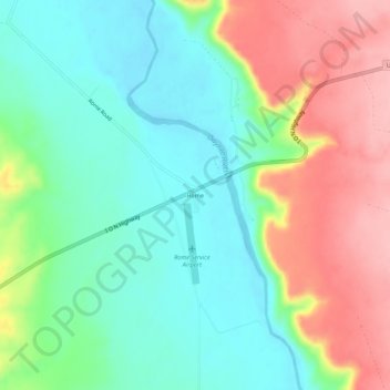 Mapa topográfico Rome, altitud, relieve