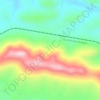 Mapa topográfico Caracollera, altitud, relieve