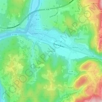 Mapa topográfico Menestruel, altitud, relieve