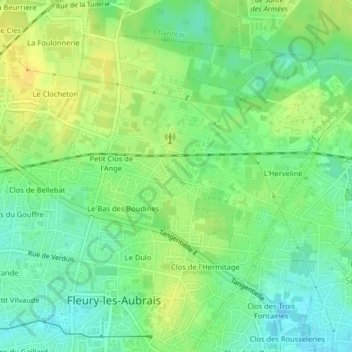 Mapa topográfico Lignerole, altitud, relieve