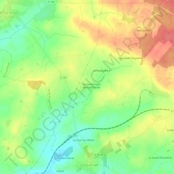 Mapa topográfico Froid Fonds, altitud, relieve