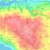 Mapa topográfico Bellevue, altitud, relieve
