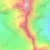 Mapa topográfico Aiguilles Rouges du Dolent - Pointe Kurz, altitud, relieve