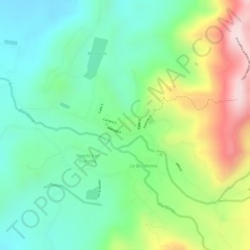Mapa topográfico Potrerillo, altitud, relieve