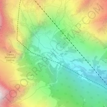 Mapa topográfico Barmasse, altitud, relieve