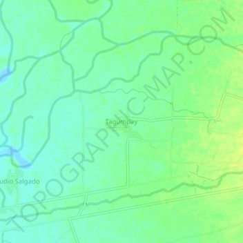 Mapa topográfico Tagumpay, altitud, relieve