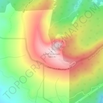 Mapa topográfico Larch Mountain, altitud, relieve