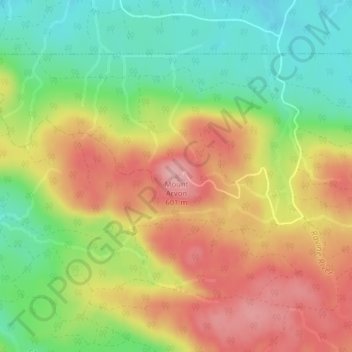 Mapa topográfico Mount Arvon, altitud, relieve