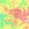 Mapa topográfico São Carlos, altitud, relieve